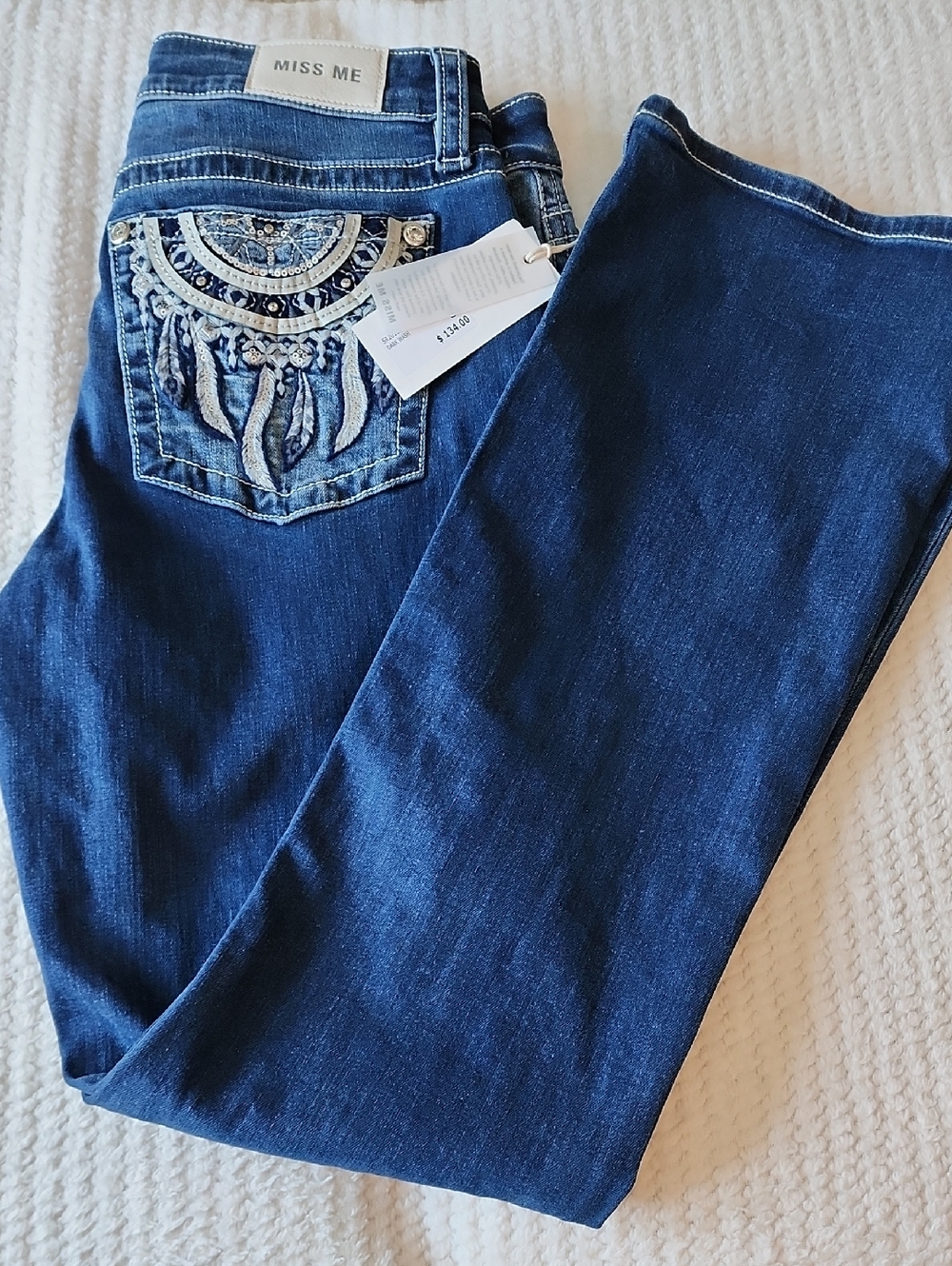 Miss Me Embellished Dark Blue Women's Jeans